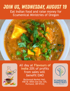 EMO Fundraiser with Flavours of India 19 August 2026